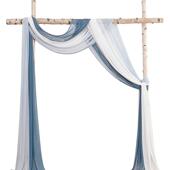 热销婚礼拱门雪纺幕布舞台背景雪户外场布置婚布庆纺雪纺幕布景帷