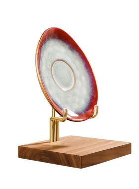 盘子展示架托陶瓷器底座工艺术品摆件碗杯盏碟子餐具陈列茶饼支架