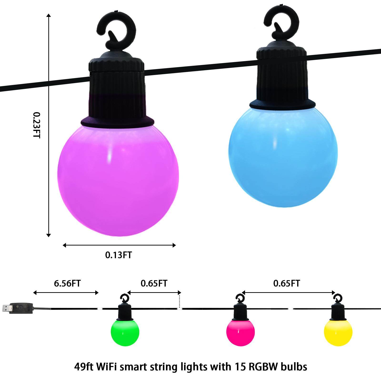 幻G花40球泡灯串户外露营院彩AOD帐篷灯串防水庭园天幕装饰LED氛,节庆用品/礼品,装饰灯,淘宝优惠券,粉丝福利购,淘宝优惠卷
