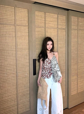 馨菲家26年夏上新高定绣花重工刺绣花朵休闲裤(配腰带)YS1-Js324