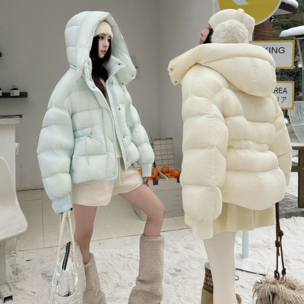 馨菲巨保暖档口超好卖气质收腰连帽加厚保暖羽绒服外套SA136