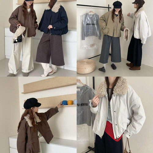 馨菲简约工装风轻薄保暖羽绒服外套(配环保毛可拆卸)9302JR