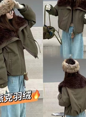 馨菲冬上新2025爆款派克短款保暖羽绒服外套25899