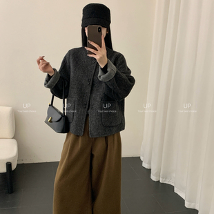 152 含8.6兔毛 馨穿超实用7.8桑蚕丝质感好百搭通勤款 羊毛外套