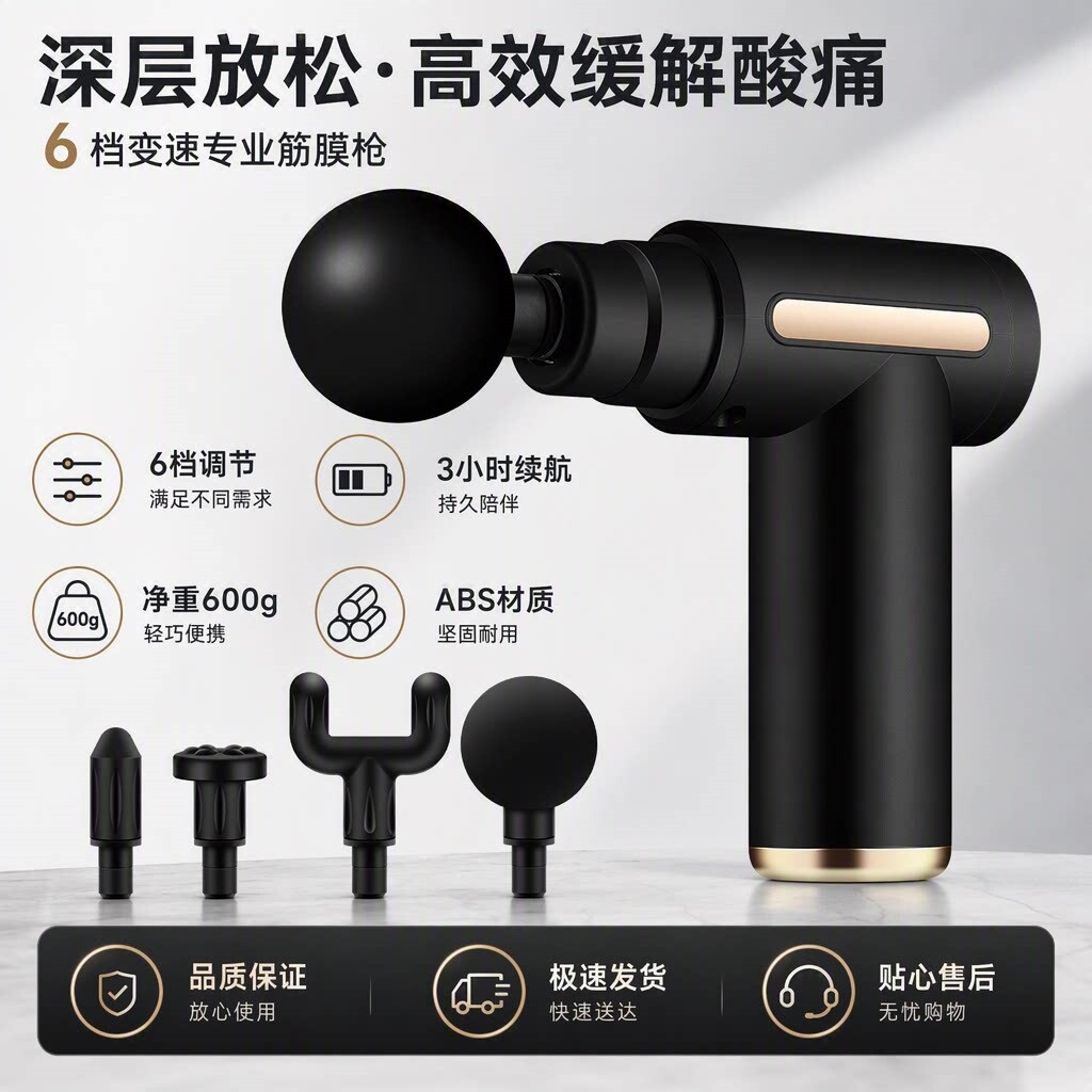 繁普便携电动筋膜枪肌肉按摩器深