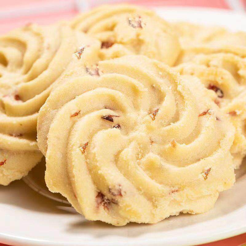 海盐玫瑰小酥曲奇饼干独立小包装零食散装多口味奶香味江南状