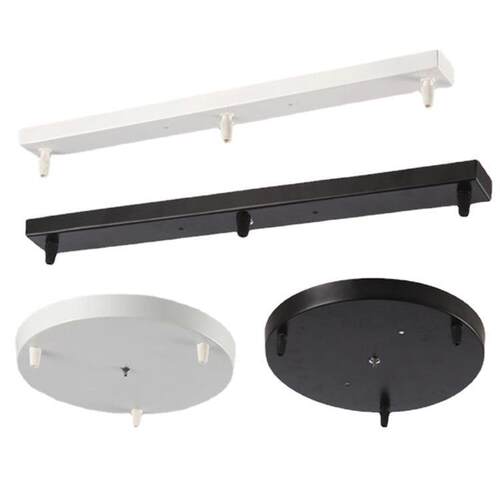 三头铁艺吸顶盘木头长方形50cm70cm底盘圆形24cm30cm吸顶盘