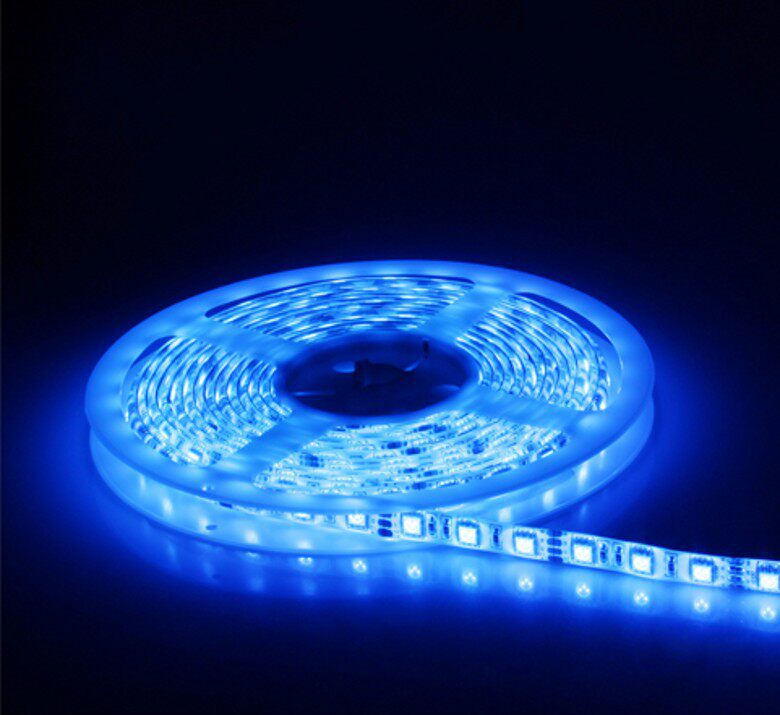 MOD机箱灯带 4pin转LED灯 长25cm LED转4p 蓝色12v 蓝色灯条