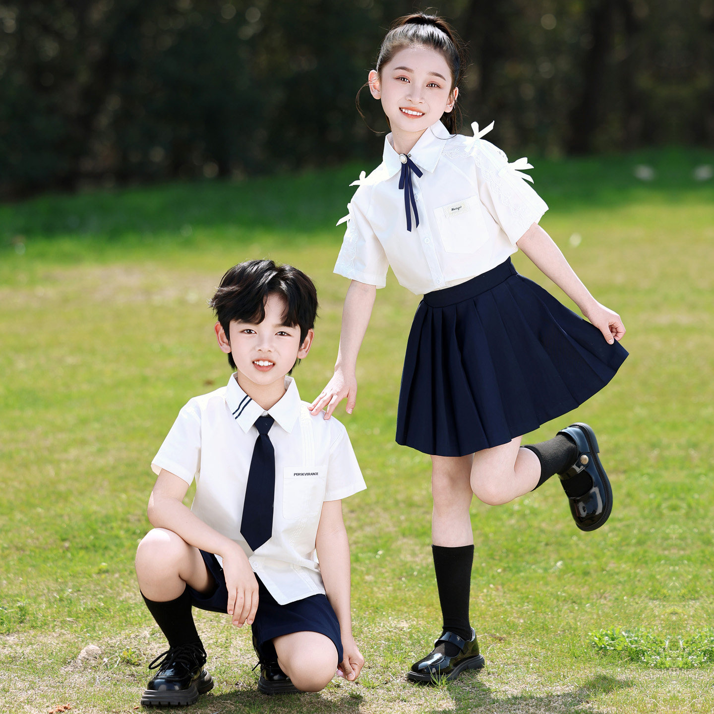 六一儿童节合唱演出服幼儿园毕业照服装班服小学生朗诵比赛表演服