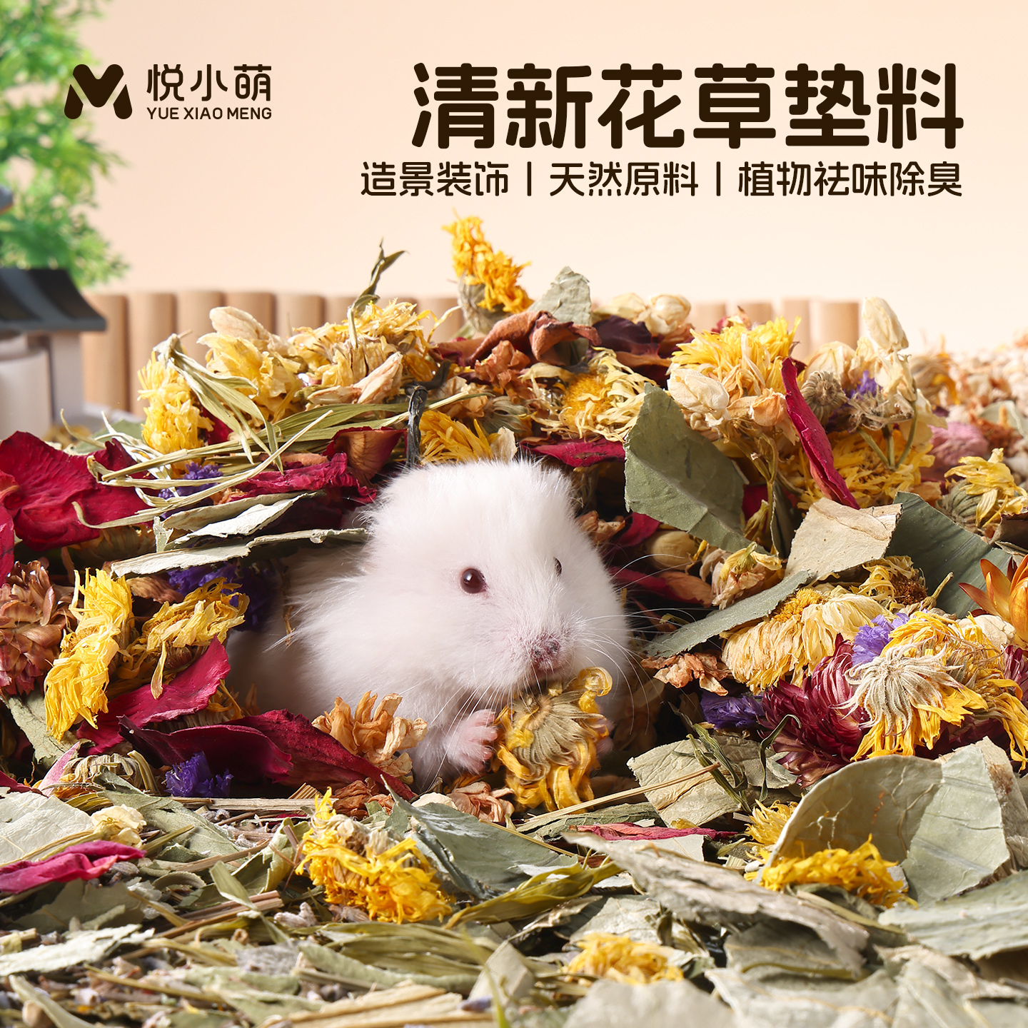 仓鼠花草垫料四季通用金丝熊干花