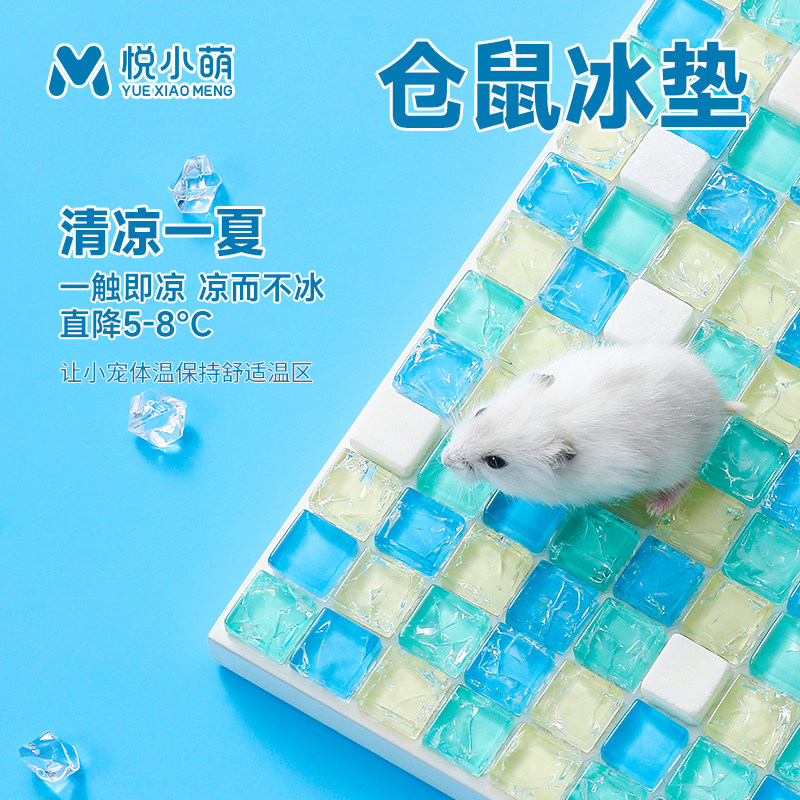 悦小萌仓鼠冰垫降温神器冰床金丝熊夏天冰屋布景凉席解闷玩具用品
