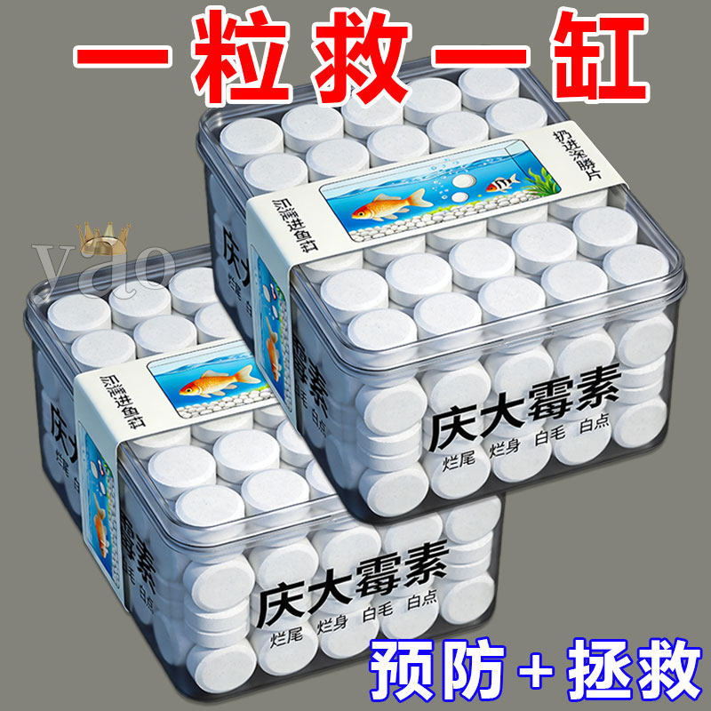 庆大霉素鱼病专用药烂身烂尾白点白毛掉磷蒙眼杀菌消炎康复消毒药