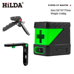 hilda 水平仪 2线绿光小型便携式 希尔达 强光细线迷你激光水平仪