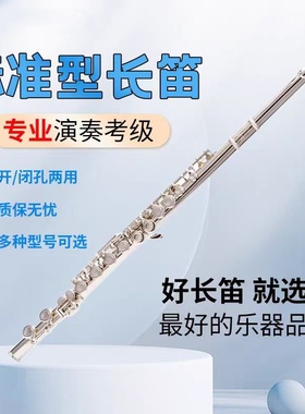 长笛乐器YFL-211SL镀银C调E键分割儿童成人初学考级演奏