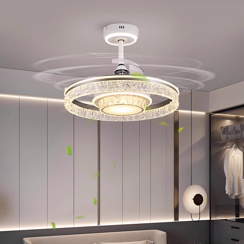 隐形吊扇风扇灯客厅餐厅家用一体