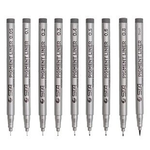 sta斯塔针管笔套装8050勾线笔防水动漫手绘漫画设计美术学生专用绘画描边笔描线速写笔草图笔工程绘图笔全套