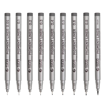 斯塔针管笔美术专用防水速干