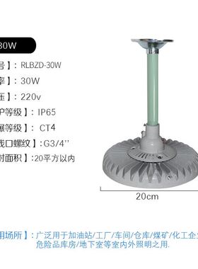 国标LED防爆灯IICT6隔爆型防水天棚灯车间仓库投光灯射灯工厂