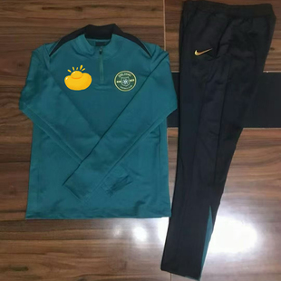 中超联赛2025年浙江队球员版半拉链训练服套装拼接带拇指扣长外套