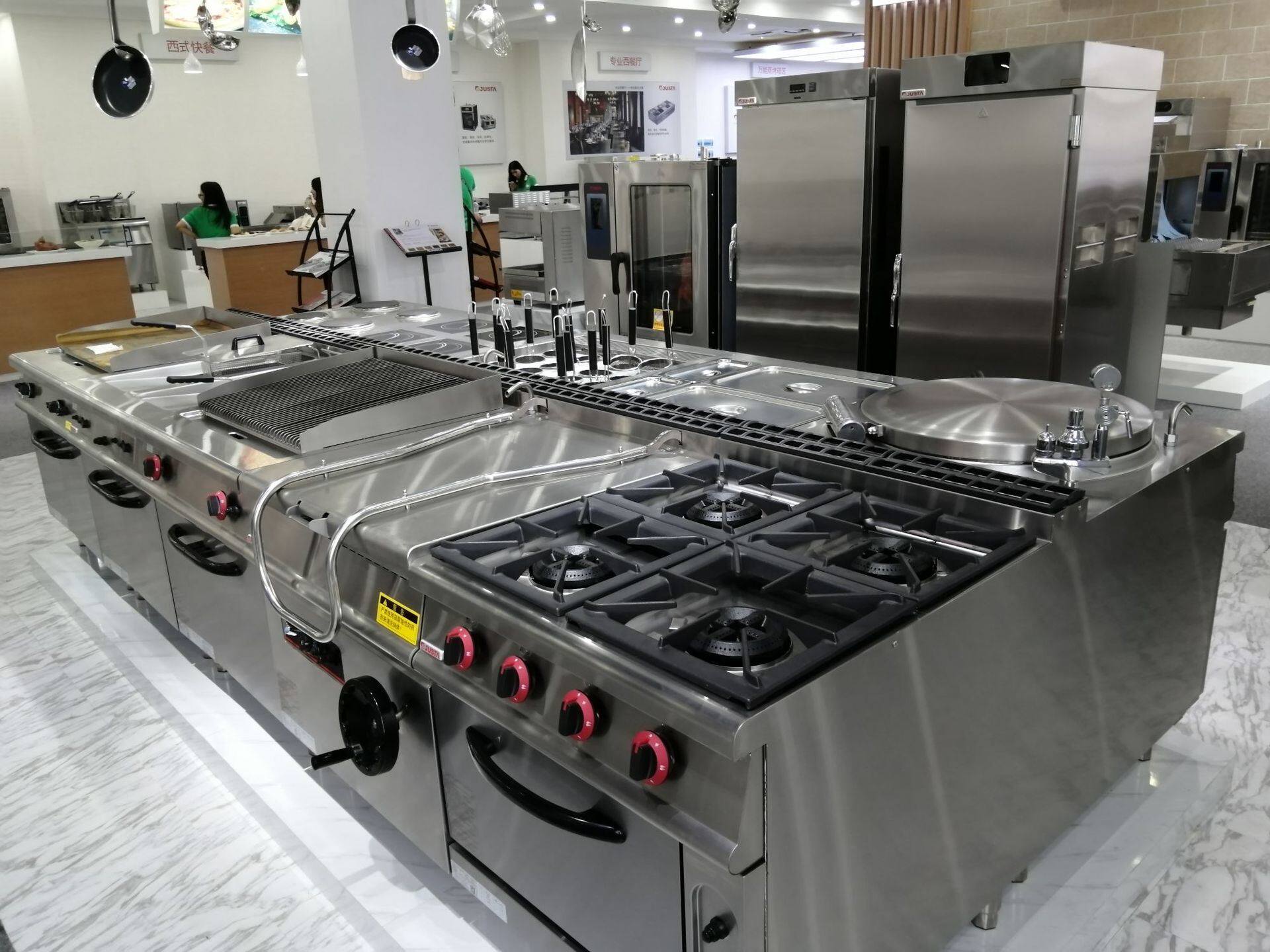 佳斯特豪华组合炉商用电炸炉火山石烧烤炉夹层汤锅立式扒炉煲仔炉