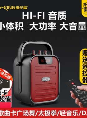 W-King维尔晶T5mini户外手提便携T5蓝牙音箱可插卡U盘广场音响式