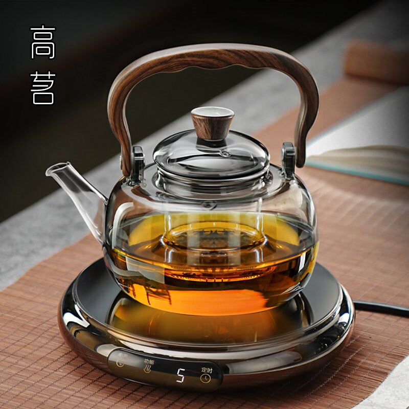 高茗超薄电陶炉煮茶家用玻璃煮茶图片