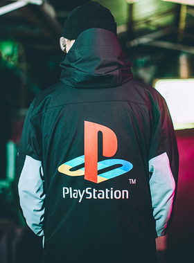 【正版授权】PlayStation联名吉考斯工业风衣防水户外硬壳冲锋衣