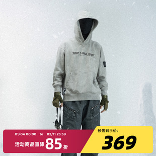 【正版授权】Underverse联名吉考斯工业双鼻图案潮牌连帽卫衣外套