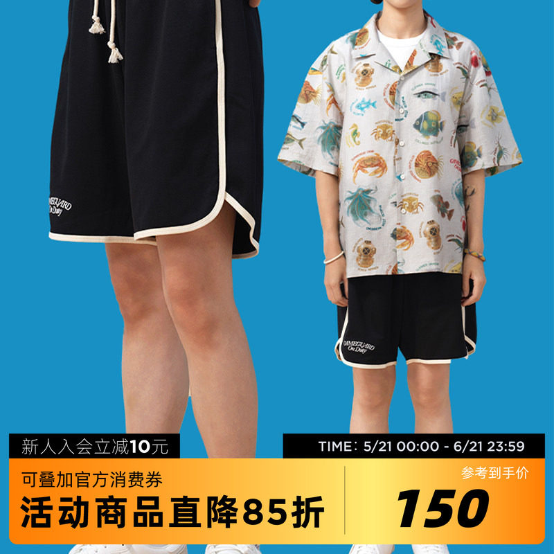 吉考斯工业机组成员GAMEGUARD针织速干短裤休闲宽松沙滩五分裤子