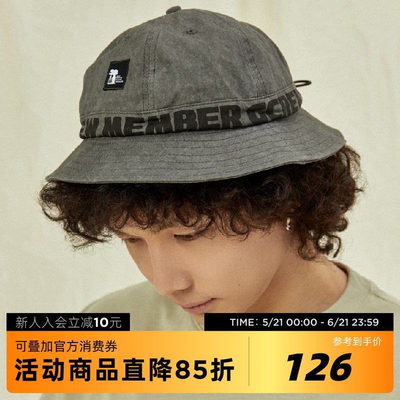 吉考斯工业时代绘系列复古水洗做旧机组小子导演帽圆顶遮阳渔夫帽