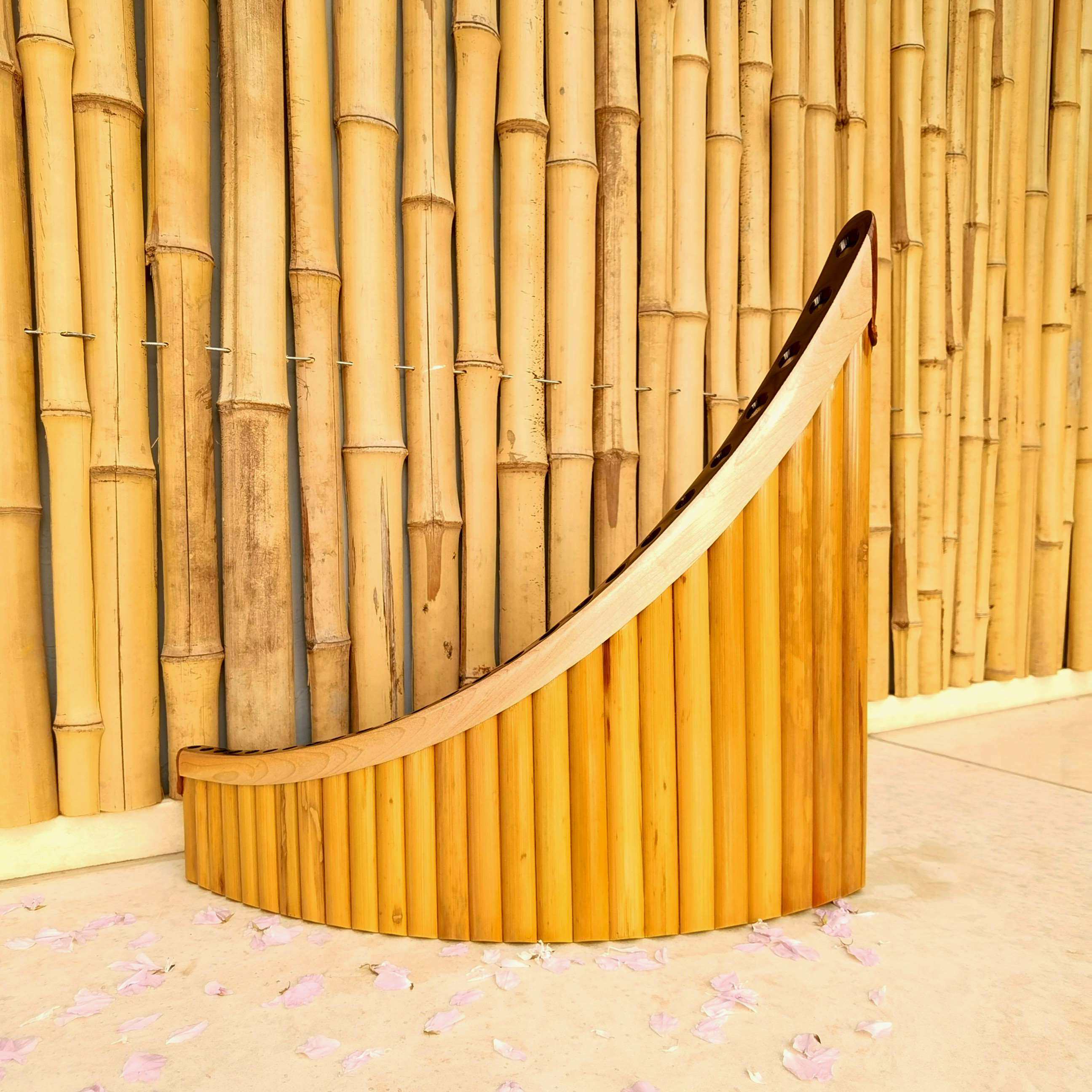 正品悠悠经典苦竹排箫专业演出级低音22/25管d/c调罗马尼亚式疗愈