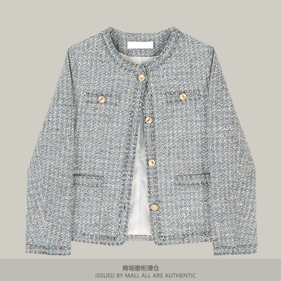 商场撤柜春秋法式重工粗花呢小香风外套女士上衣流苏名媛短款夹克