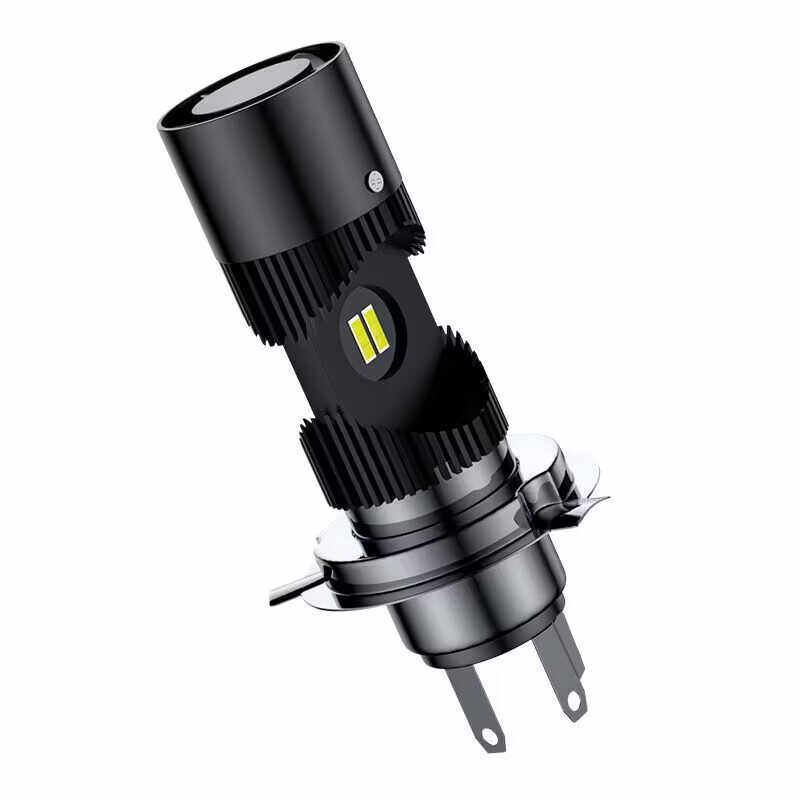 高亮汽车LED大灯300W白光远近一体H4散热顶部风扇1860芯片12V24V