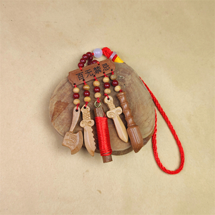 百无禁忌桃木胸针挂件助眠安睡防夜醒推车床头车载随身宁心神饰品