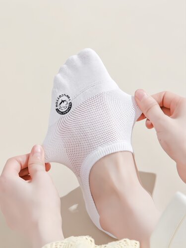 隐形袜子女不掉根夏季薄款白色纯棉网眼吸汗透气低帮浅口百搭短袜