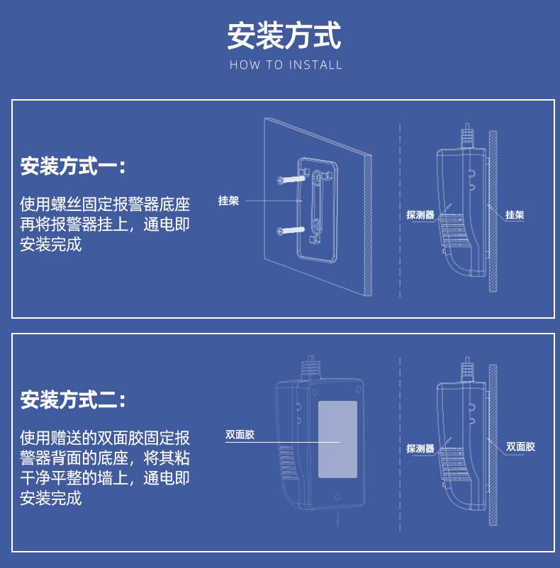 气体浓度报警器燃气泄漏液化气检测仪探测器工业防爆厨房饭店餐饮