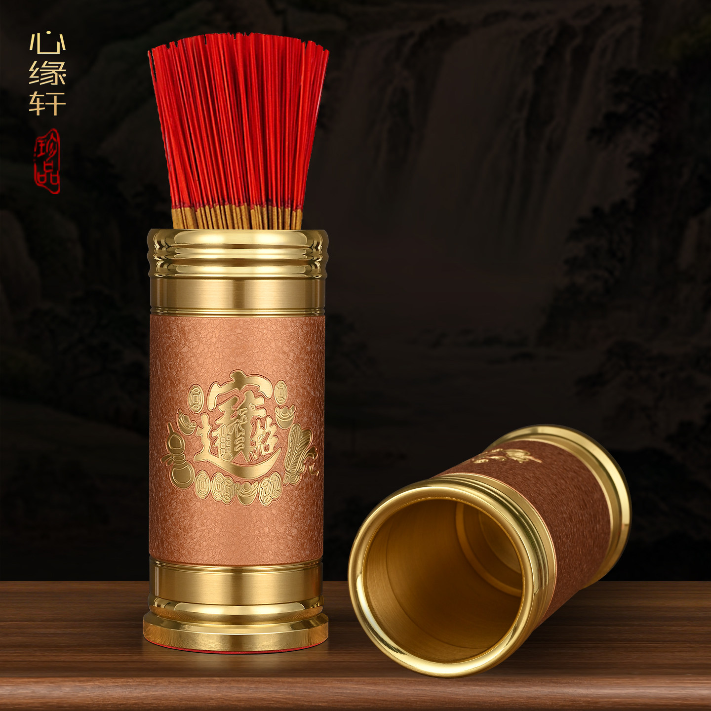 纯铜香筒家用供佛香筒佛堂装香