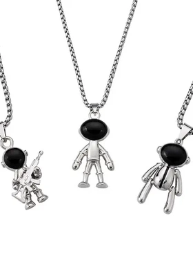 男潮街头会动女组合饰品项链吊坠蹦迪网红ins毛衣链长款嘻哈