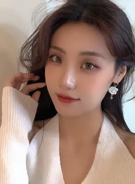 耳饰H4403时尚S925银针耳环合集日韩甜美可爱ins风蓝色日常百搭