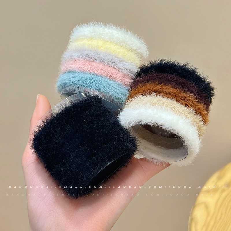 皮筋发绳毛绒高弹力发圈秋冬