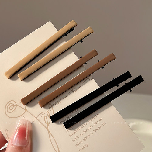 碎发夹女百搭简约哑光一字夹刘海