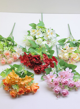 厂家直销新款北欧仿真绣球玫瑰婚庆装饰家居客厅摆设拍照道具花卉