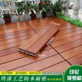 户外防腐木板阳台地板自铺实木露台庭院萝格防腐木板水泥地直接铺