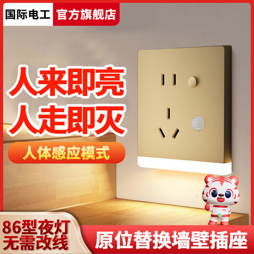 国际电工感应开关人体感应地脚灯