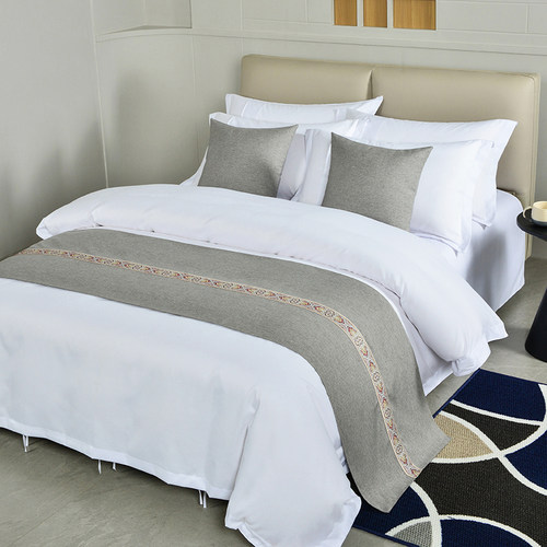 酒店民宿风床尾巾抱枕三件套