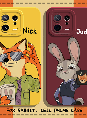 尼克朱迪手机壳适用小米15/14ultra情侣13pro疯狂动物城12兔子11红米k80k70狐狸k60至尊版k50/k40sk90/note17
