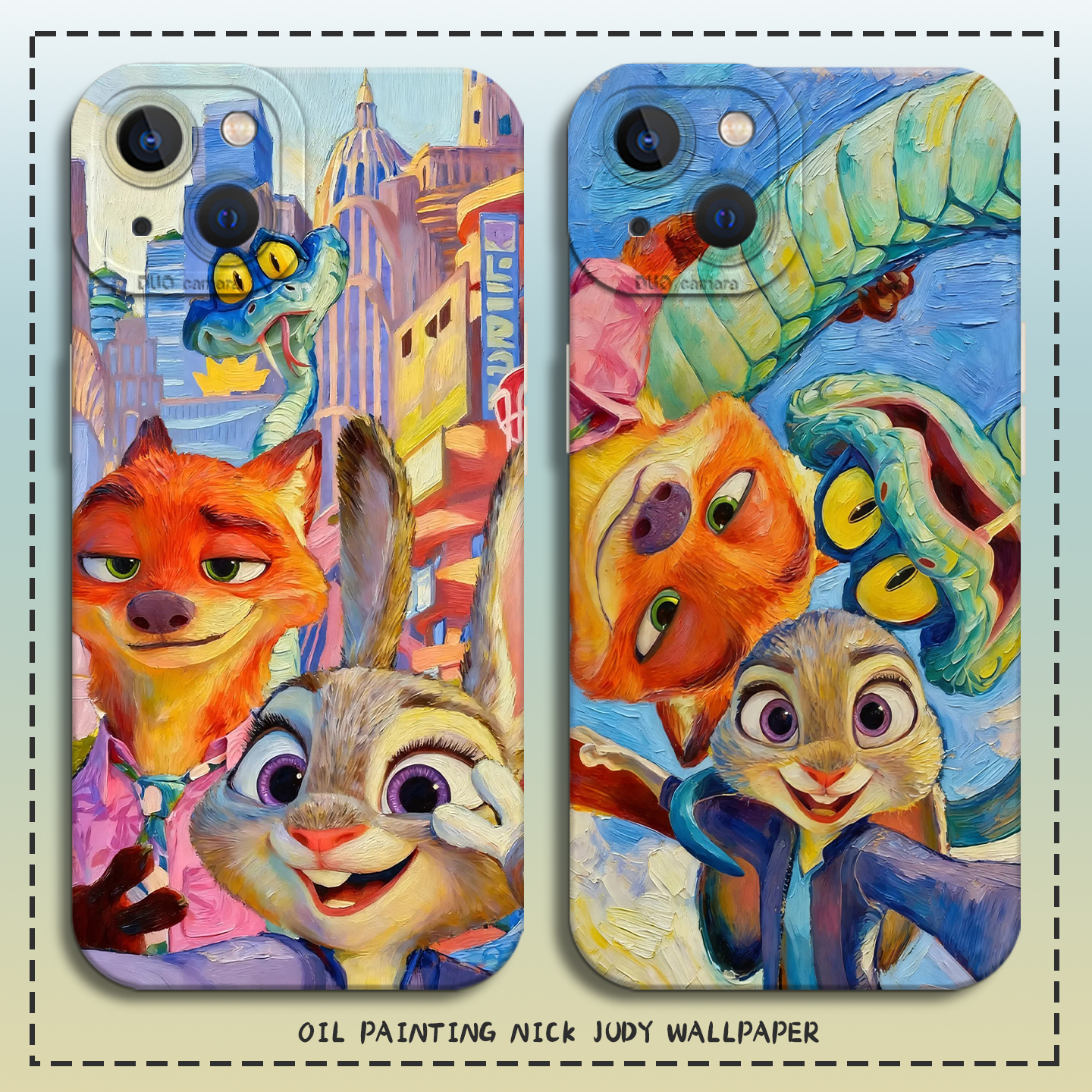 油画疯狂动物城手机壳新款