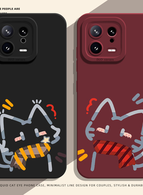 适用小米17promax手机壳15围巾小猫14pro卡通13可爱12情侣11红米k90k80k70k60k50k40s猫咪k30/note10女turbo4