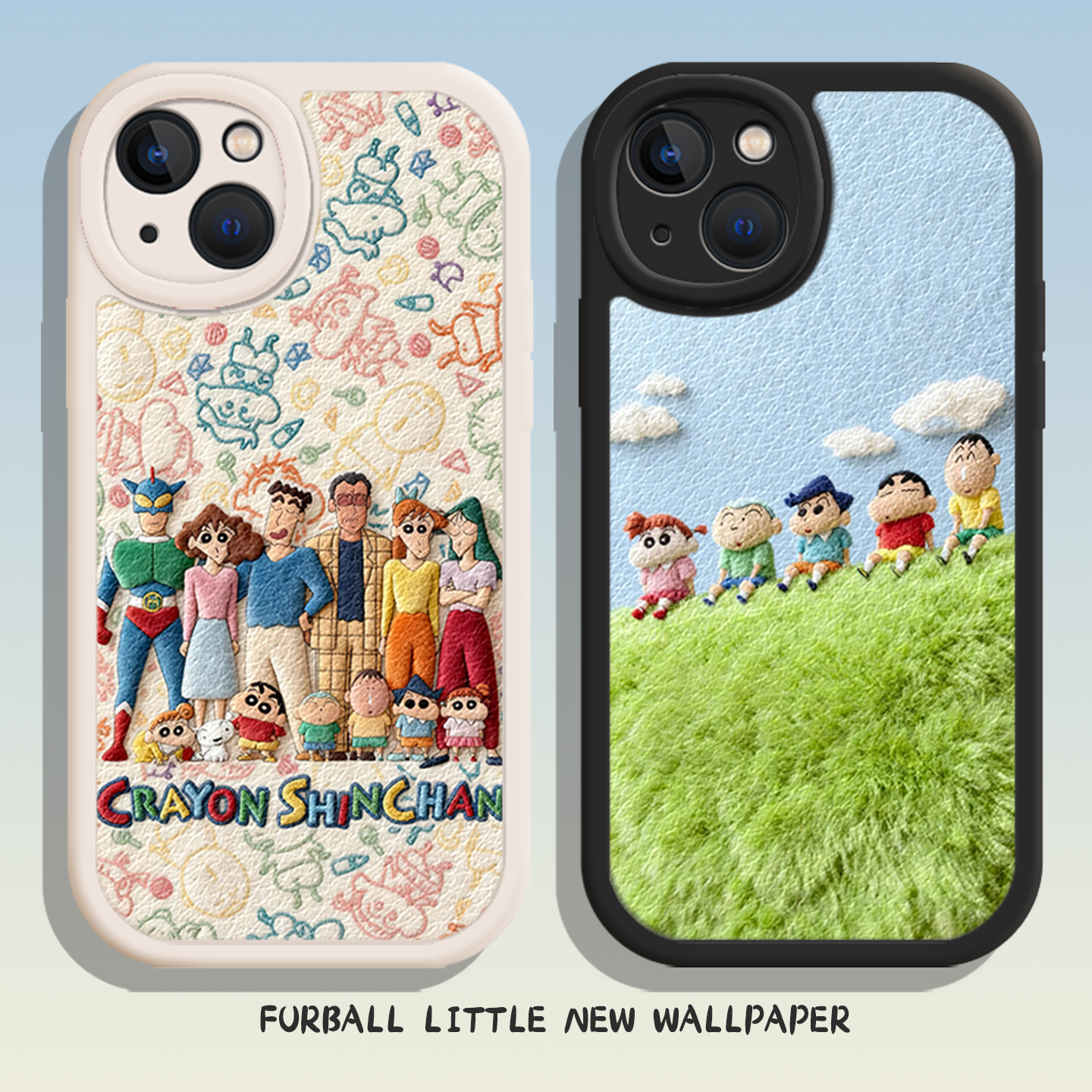 毛绒蜡笔小新手机壳新款