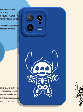 适用小米17promax手机壳15骨骼史迪奇14pro史迪仔13蓝色12潮牌11红米k90k80k70k60k50k40新款note10/turbo4/3